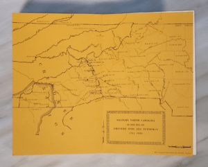 Front inside cover of Western North Carolina: It's Mountains and it's People to 1880
