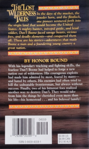Back Cover of By Honor Bound