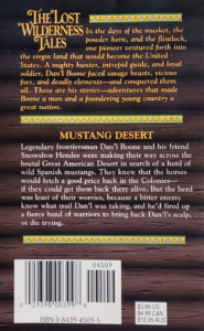 Back Cover of Mustang Desert