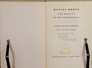 Inside page of Daniel Boone: The Opening of the Wilderness