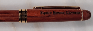 Close-up View of Squire Boone Caverns Wooden Pen