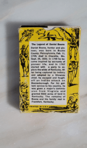 Back View of Daniel Boone Card Pack