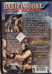 Back cover of Daniel Boone Trail blazer (2004 Alpha Video)