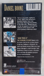 Daniel Boone Premiere Episode VHS - Back View