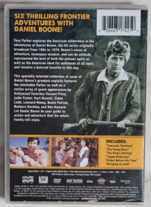 Daniel Boone Six Frontier Adventures - DVD Back View