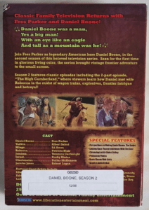 Daniel Boone Television series - S2 Back View