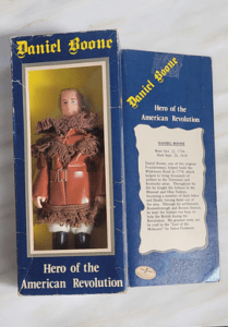 Front View of Daniel Boone Figure in Box