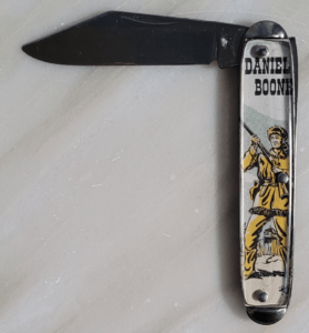 Front View of Daniel Boone Pocket Knife While Extended