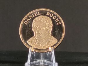 Front of Gallery of Great Americans Daniel Boone Coin