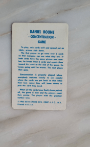 Image of Daniel Boone Card Game Instructions