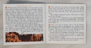Pages 11 and 12 of View Master Daniel Boone Reel Booklet