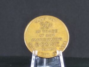 Reverse of Boone, Iowa Centennial Coin